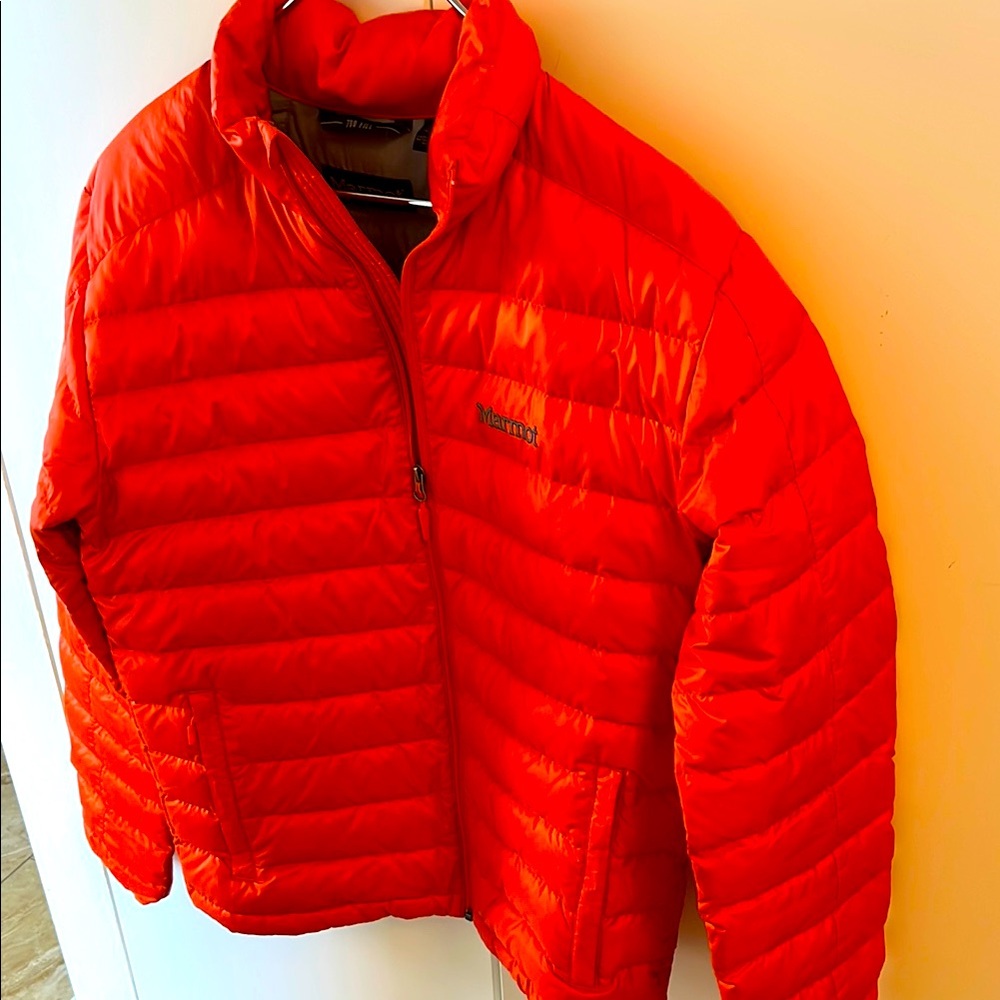 Marmot Mens Puffer Jacket Orange